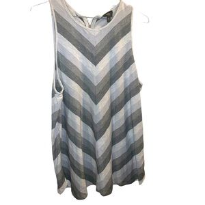 Mossimo • Womens Gray Stripped Tank Top | XL
